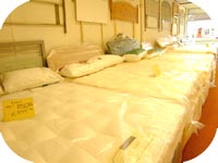 Photograph of the bedding showroom of Adams & Sons in Chingford